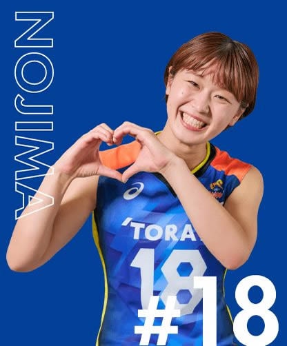 直筆サイン&メッセージ入り】東レアローズ 女子 中島未来 V